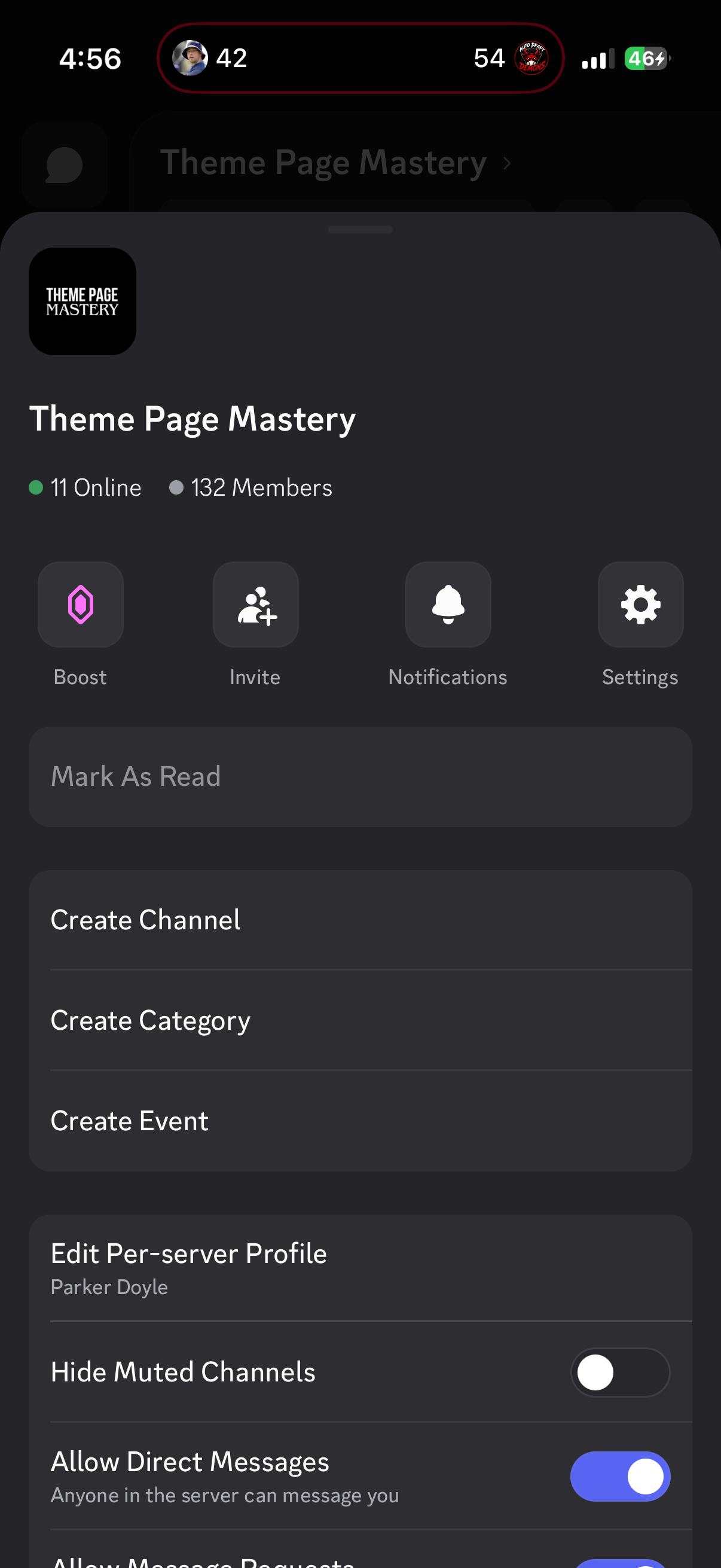 Theme Page Mastery private Discord community